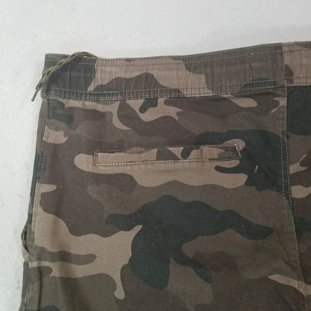 Split camo cargo jogger pants men's XL extra large green Flex outdoor